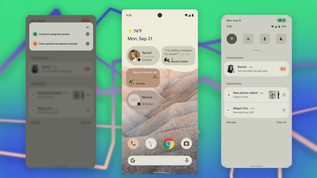 android 12 homescreen widgets and notifications
