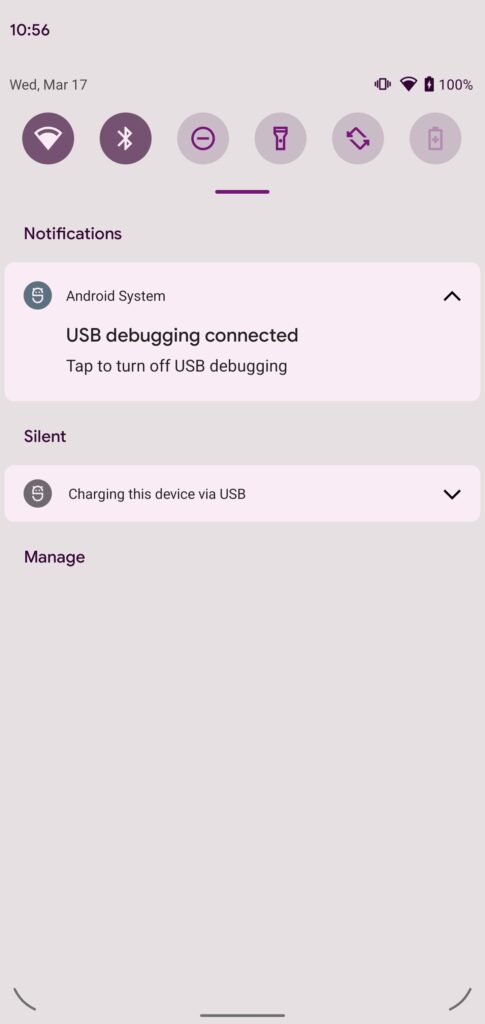 android 12 notification panel
