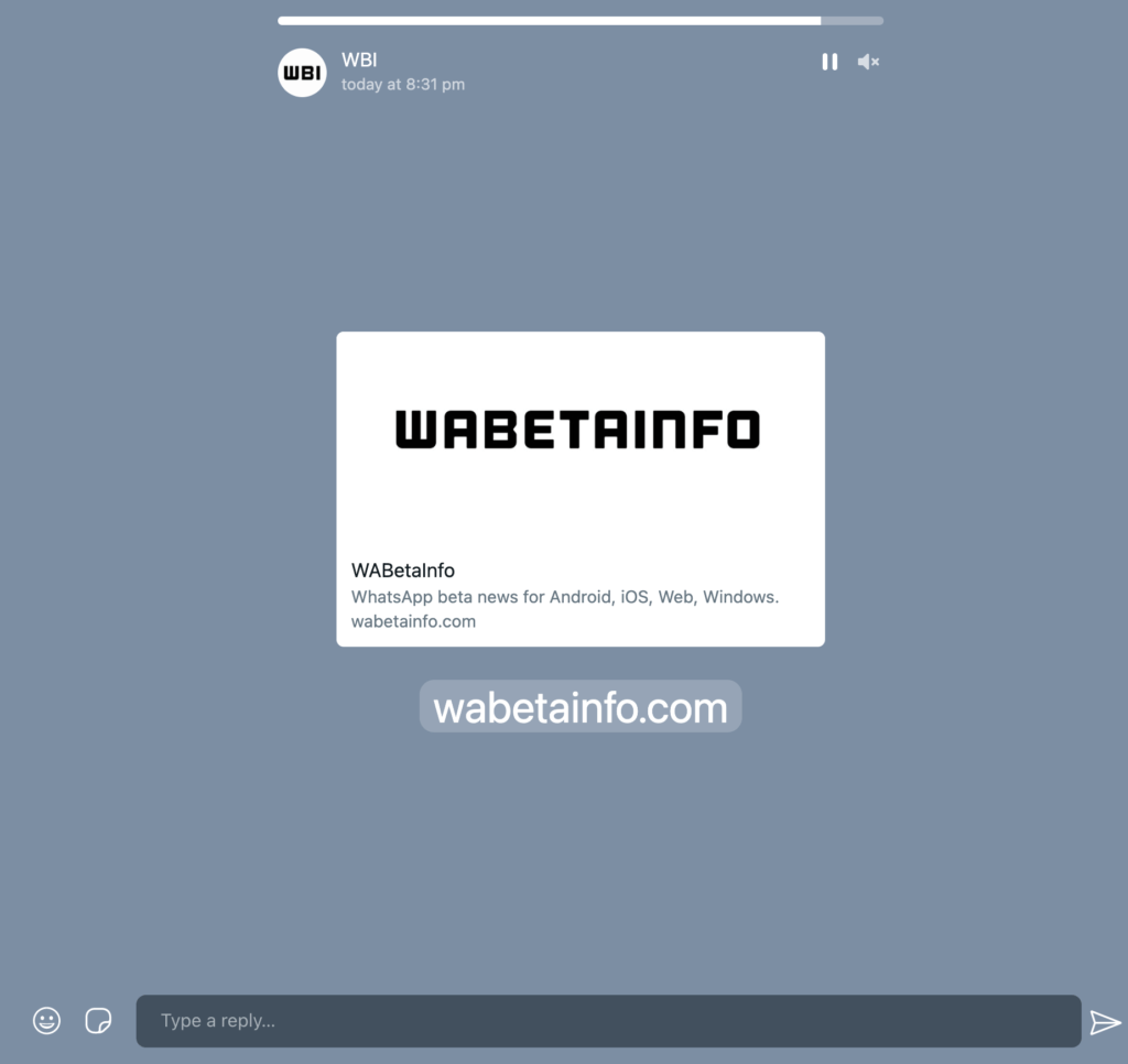 whatsapp rich link preview for status