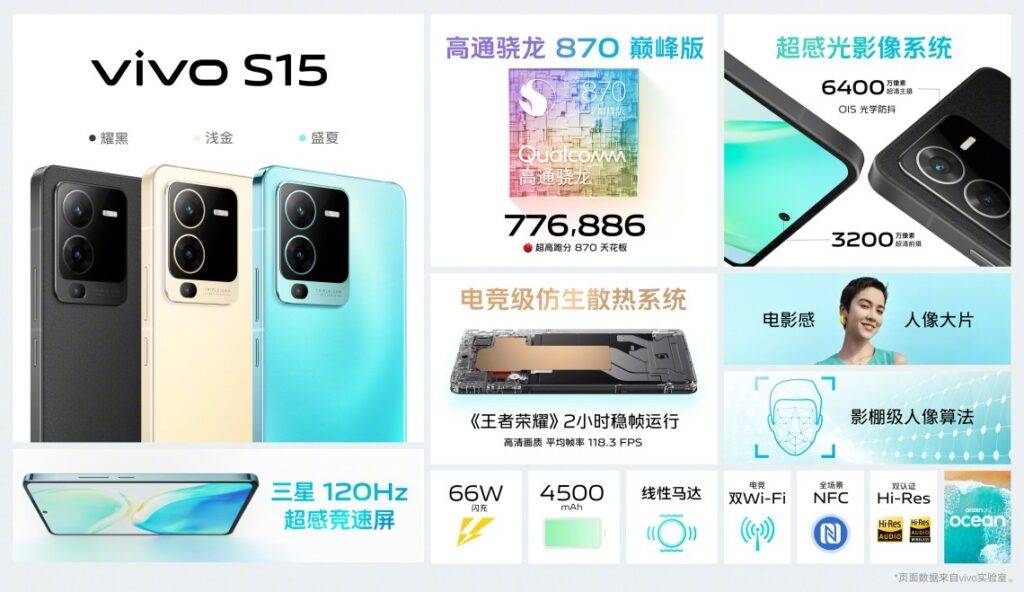 vivo s15 specs