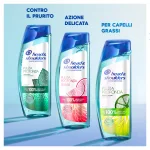 Infografica: PULIZIA PROFONDA shampoo - CONTRO IL PRURITO; AZIONE DELICATA; PER CAPELLI GRASSI