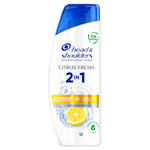 flacone shampoo e balsamo 2 in 1 antiforfora citrus fresh head & shoulders per capelli grassi