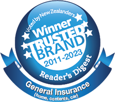 Blue badge featuring Reader's Digest Winner General Insurance 2011-2023-224x200
