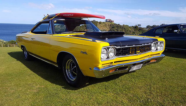 1968 Plymouth complete with paintwork polish and a paddleboard for the ultimate, summer kiwi road trip.