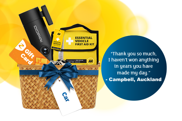 Car prize pack and customer quote