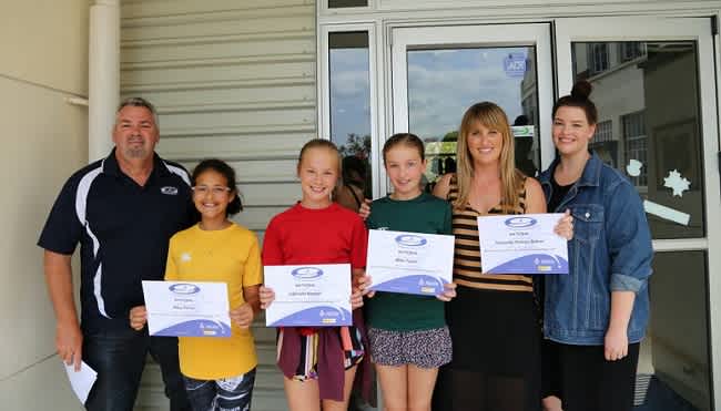 Kids with anti-bullying certificates