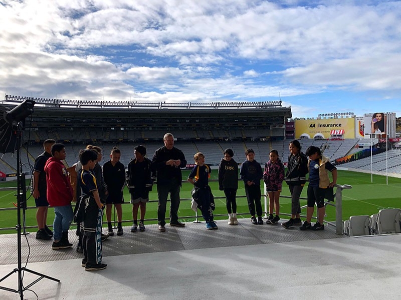 Living Room > In Your Community > A Big Deal for Little Teams: Local Primary School tours iconic Eden Park Stadium