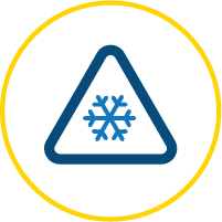 Icon of a snowflake sign (deterioration of stock)