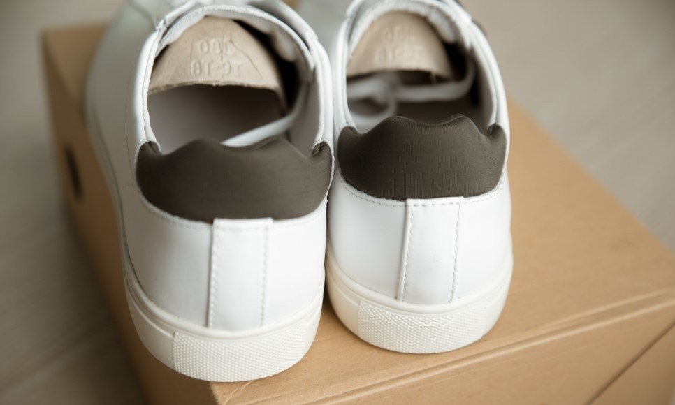 Clae Bradley white leather heel