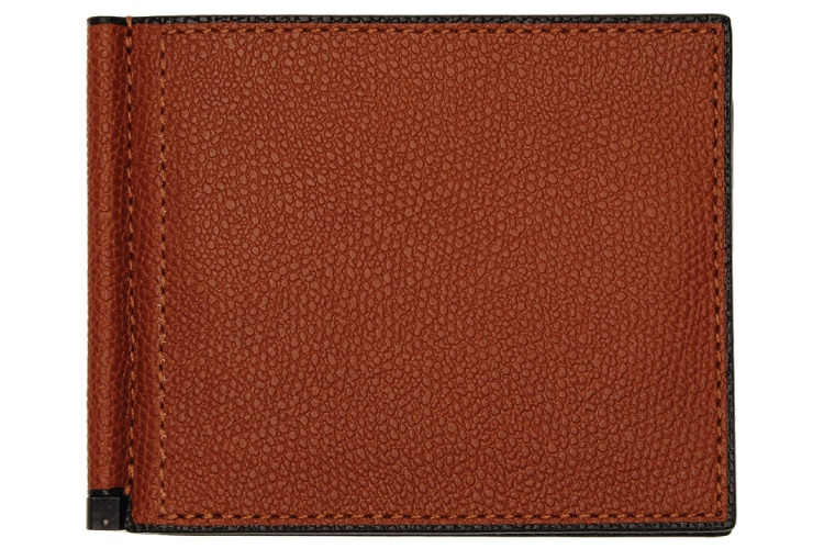 Valextra Red Simple Grip Spring Wallet