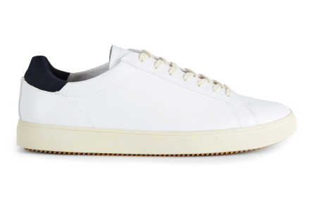 Clae White Leather Bradley