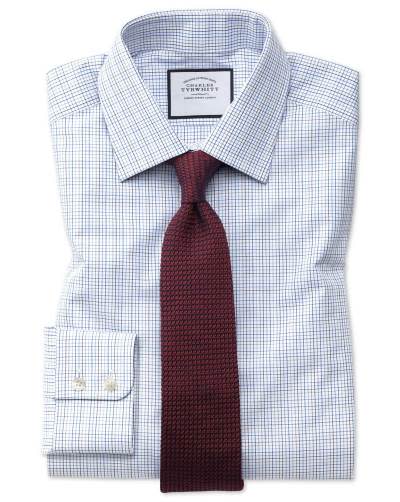 checked tie shirt