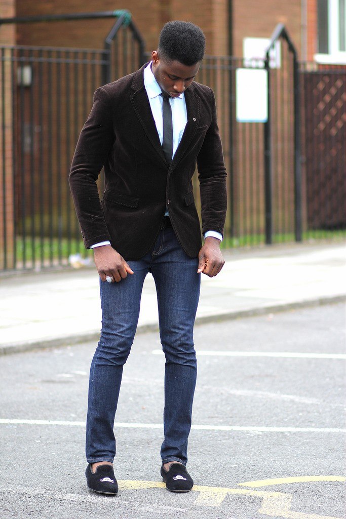 Business Casual Blazer with Jeans Outfit