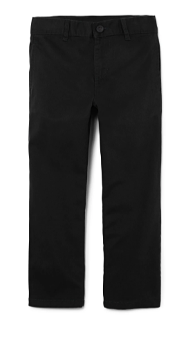 Boys Uniform Stretch Chino Pants -Black