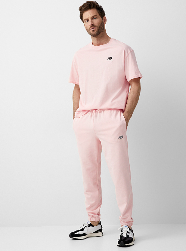Terry-lined pastel joggers