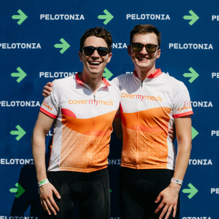 A pair of CoverMyMeds Team Pelotonia riders