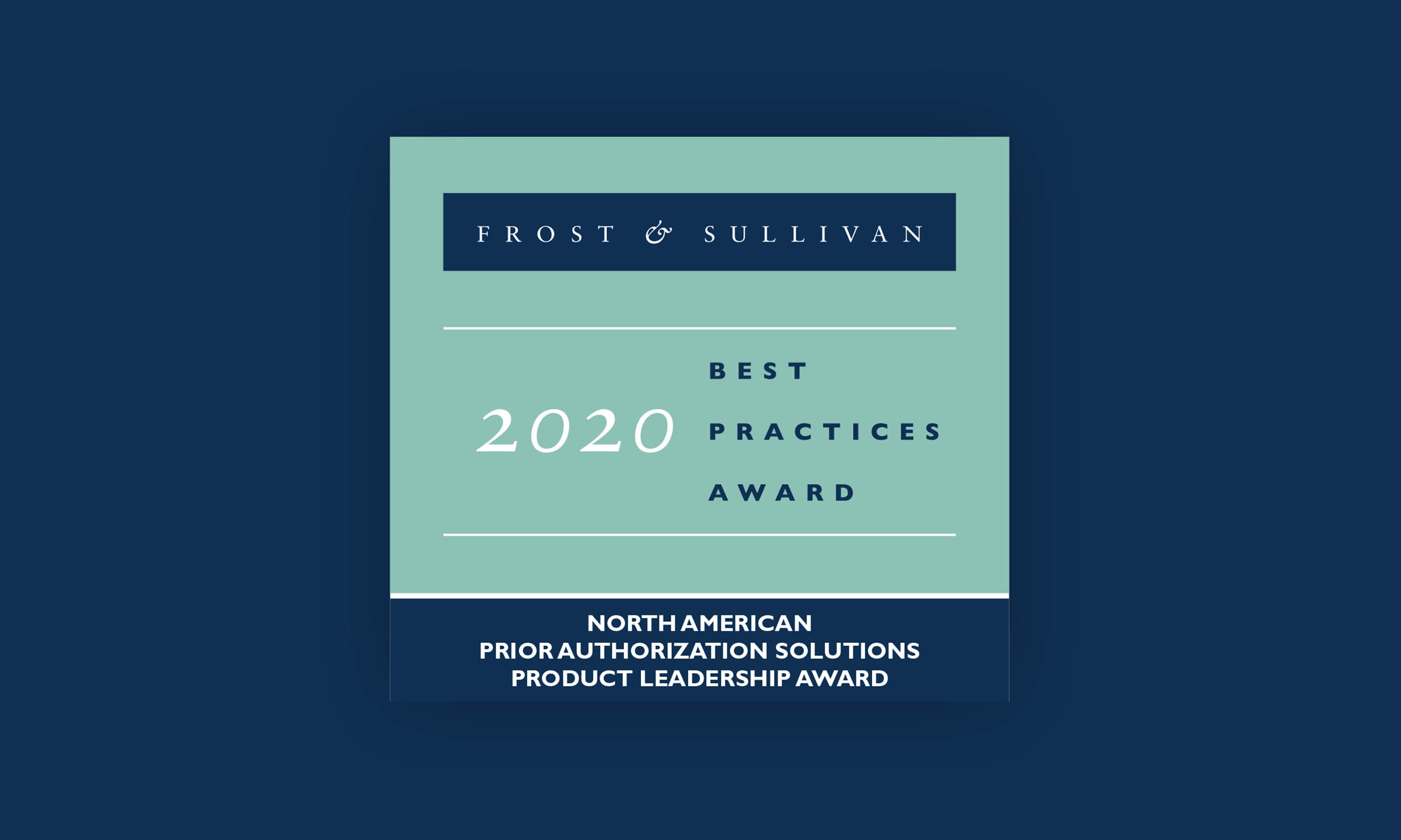 CoverMyMeds Receives Frost & Sullivan 2020 Product Leadership Award