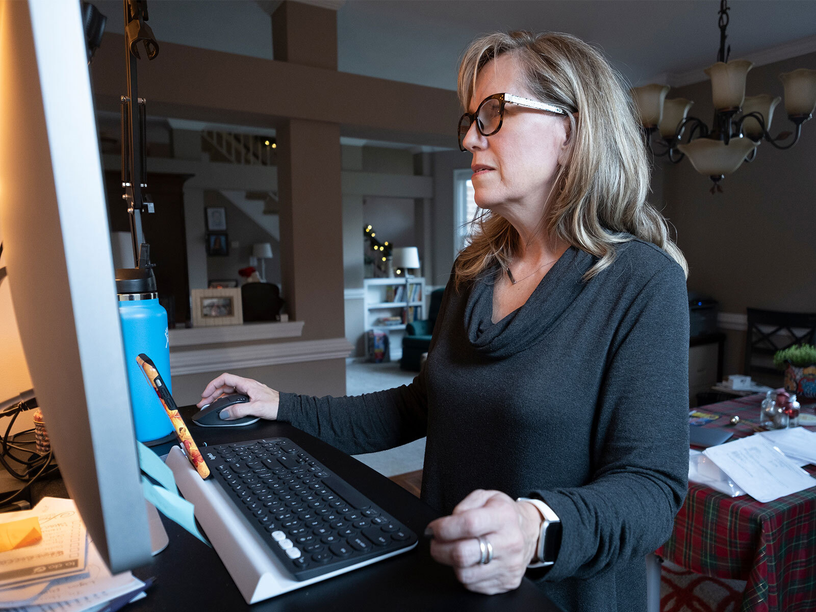 kathy at her desk