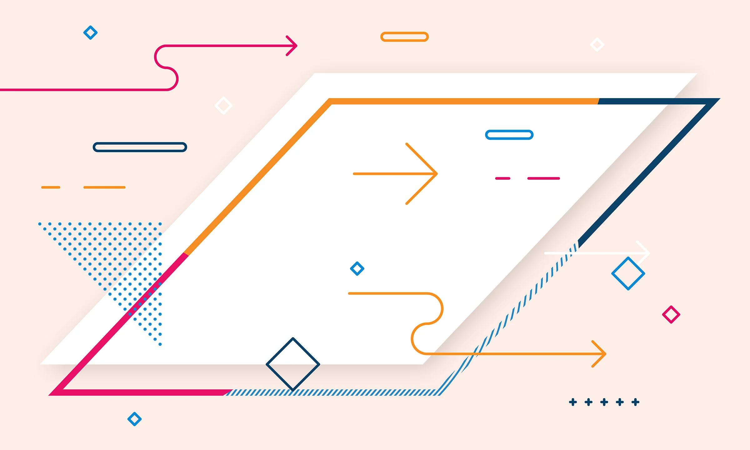 Abstract geometric design representing the many considerations when pharmacies evaluate their tech partners.