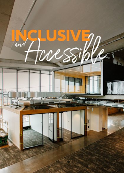 A photo showing the inside work area of CoverMyMeds' Franklinton Campus.