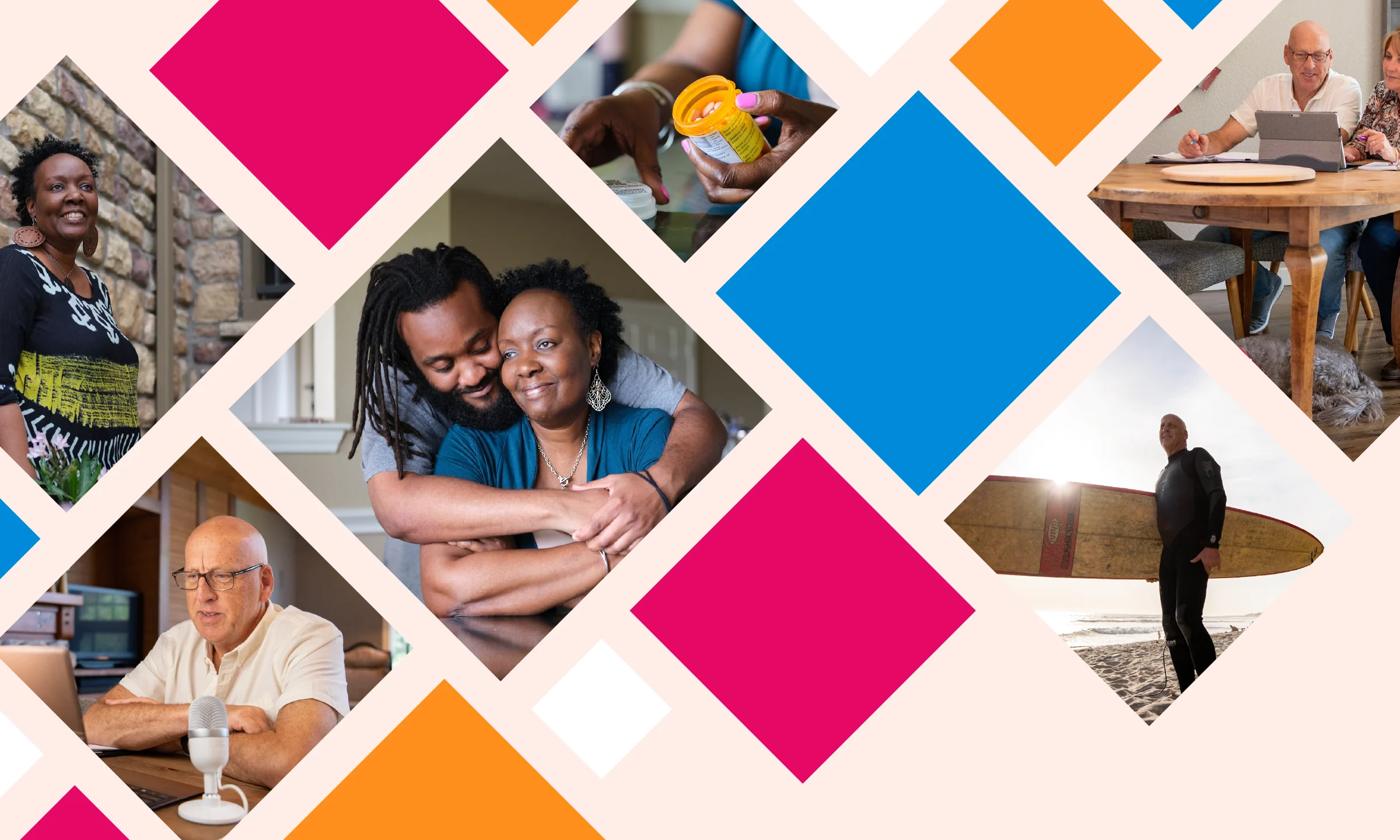 Diamond collage featuring Todd and Jeannine