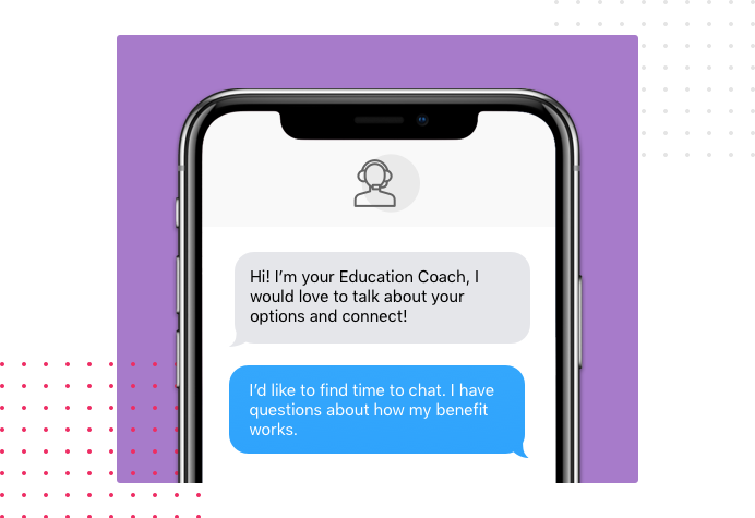[Text chat with a coach]
