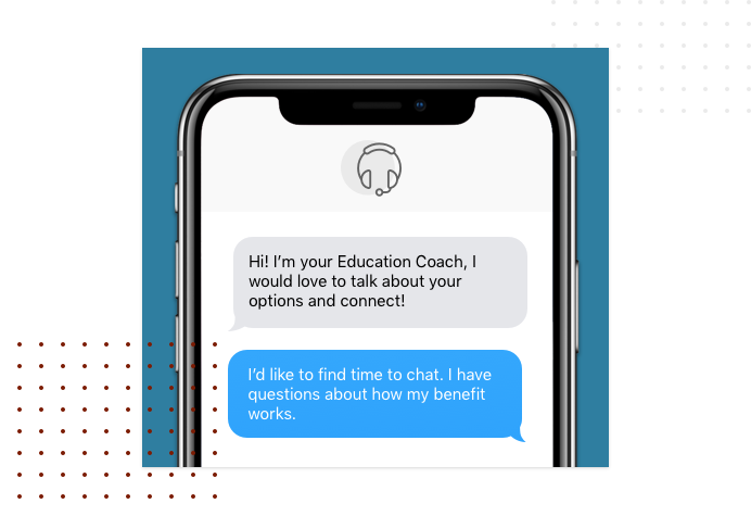 Text chat with a coach 