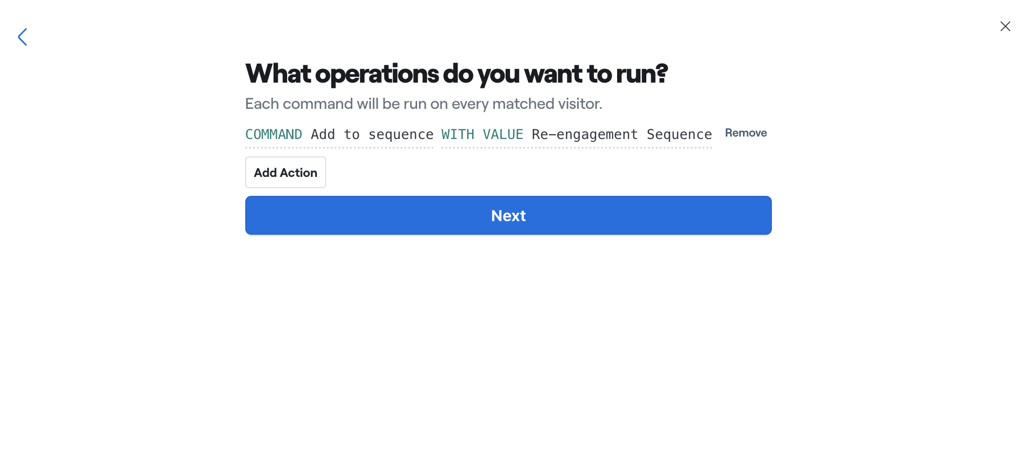 Re-engagement Sequence - Operations