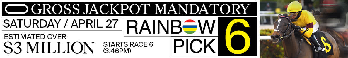 Pick 6 Mandatory Payout April 27 Gulfstream Park 