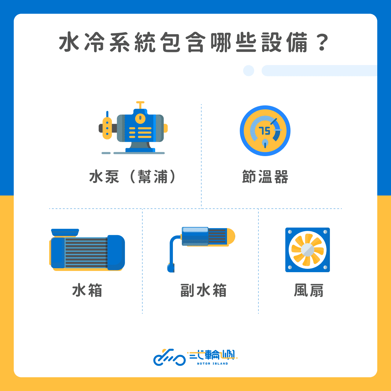 水冷系統包含哪些設備？