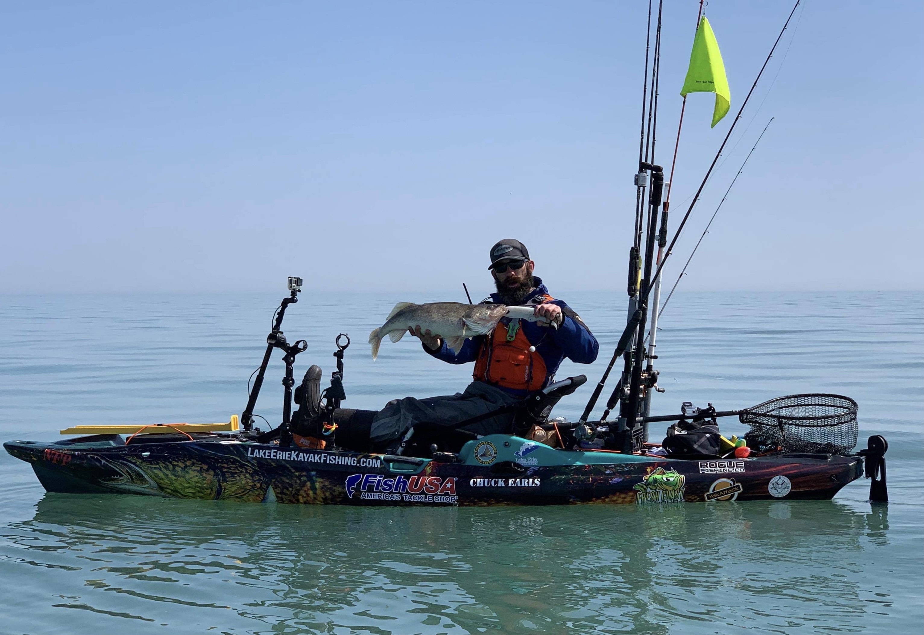 Kayak fishing the Great Lakes