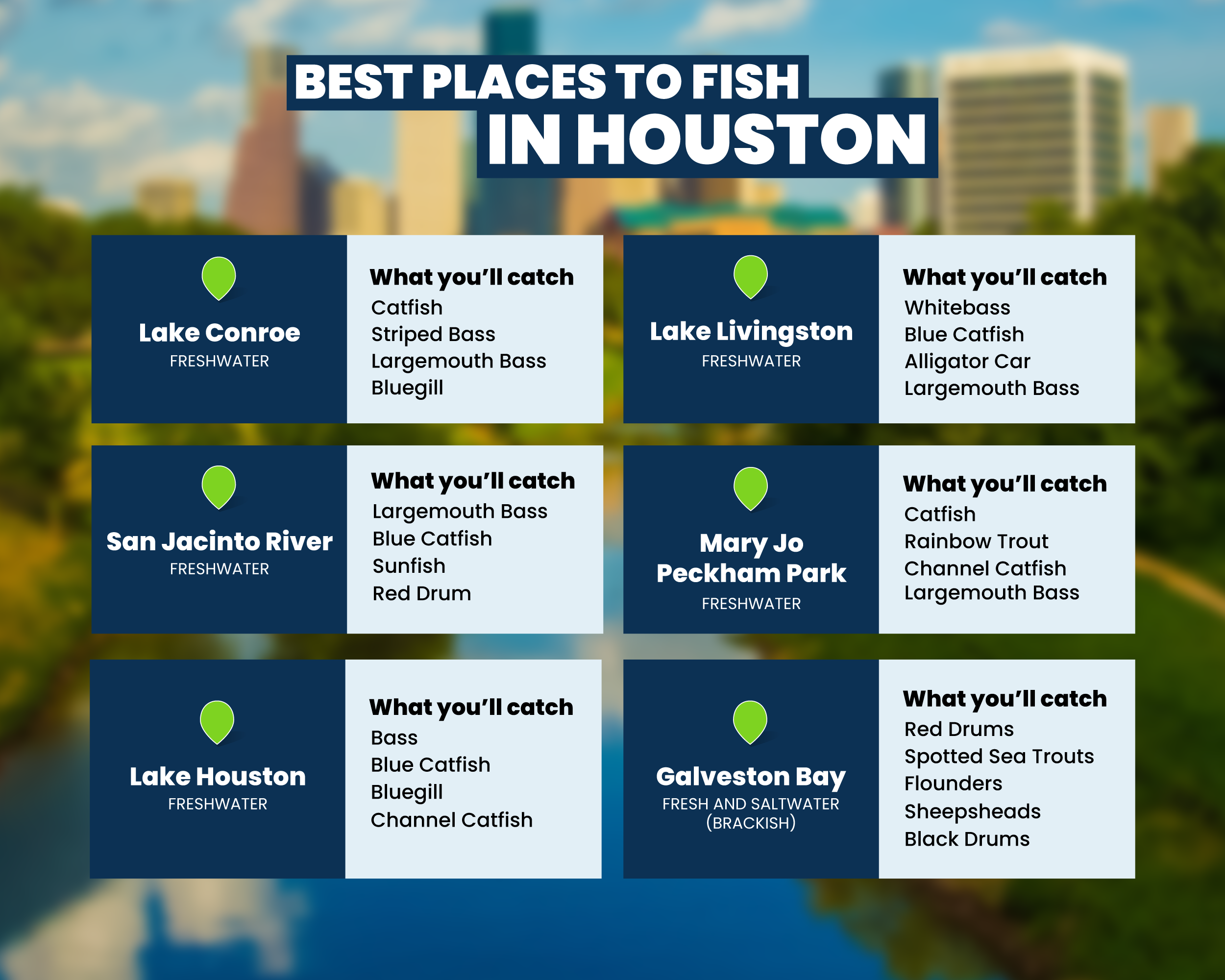 Best fishing spots in Houston, Texas
