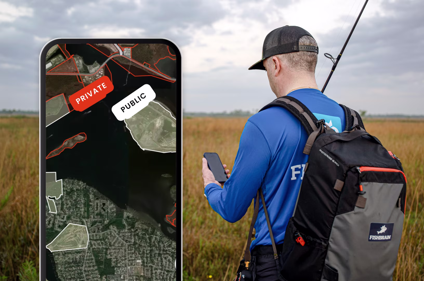 Private and public land are now available on Fishbrain