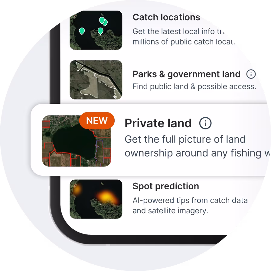 Fishbrain private land