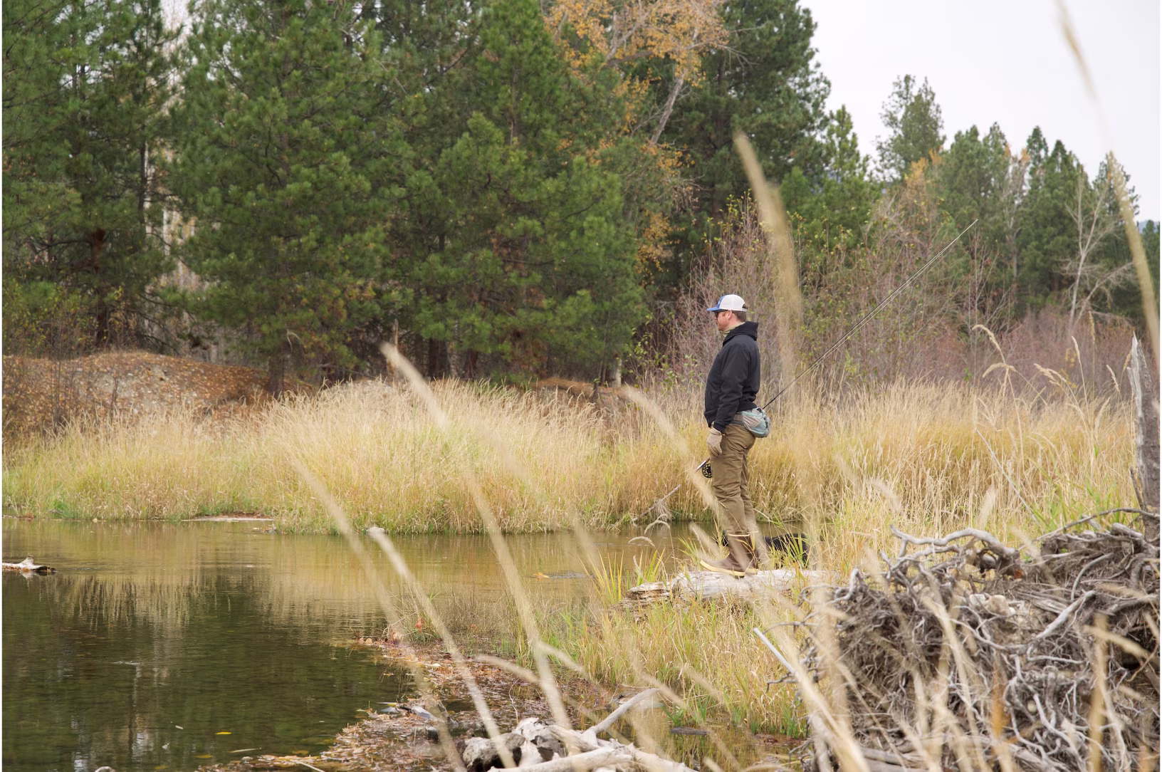 Fishing warm water in cold weather