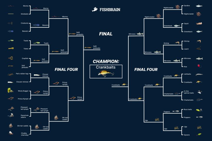 FISHBRAIN'S MARCH MADNESS BAIT BRACKET (Final Round)