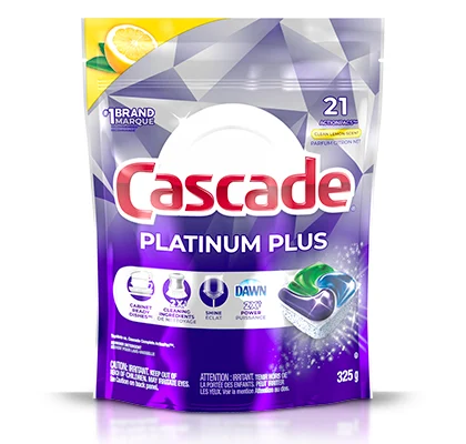 Platinum Plus ActionPacs™ de Cascade - Parfum de citron 21ct