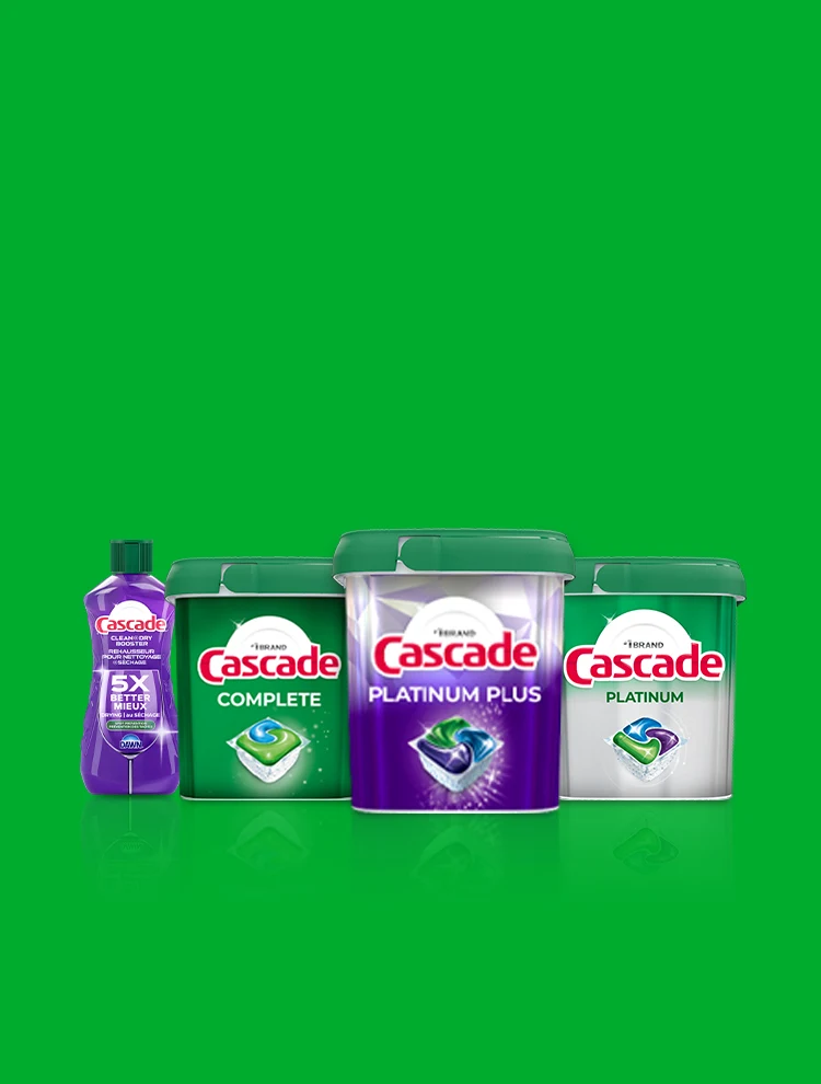 Portefeuille de produits Cascade – Bannière verte horizontale