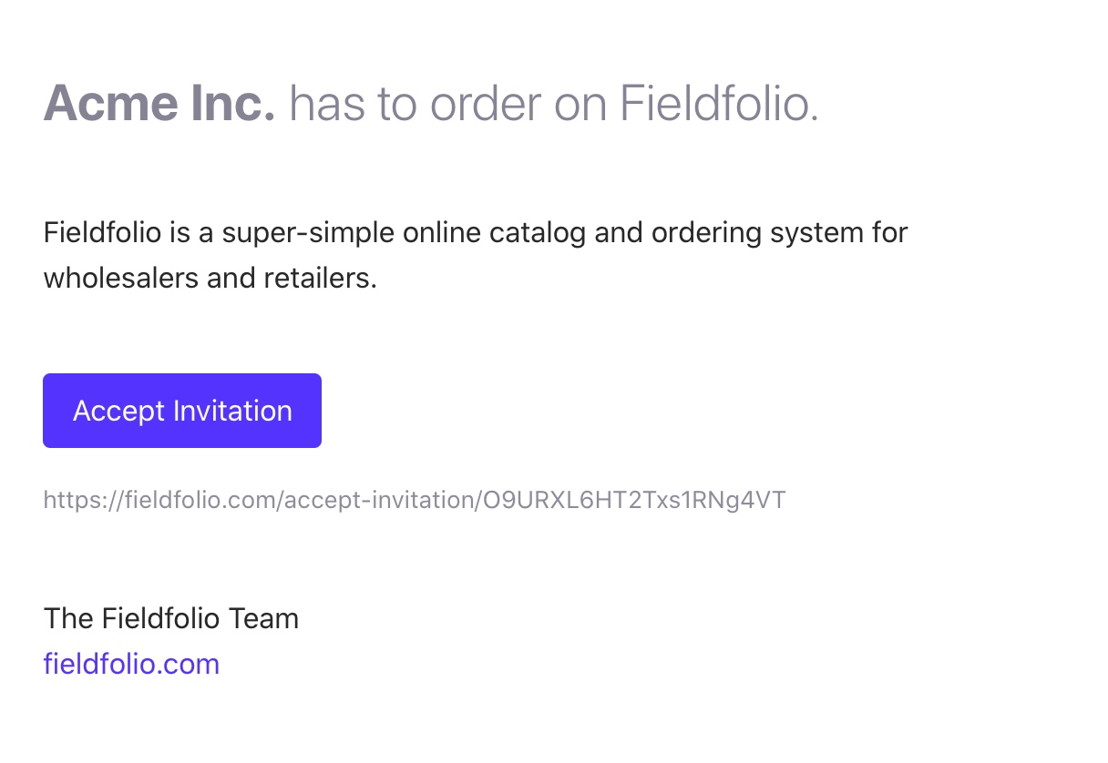 Retailer registration screenshot - email
