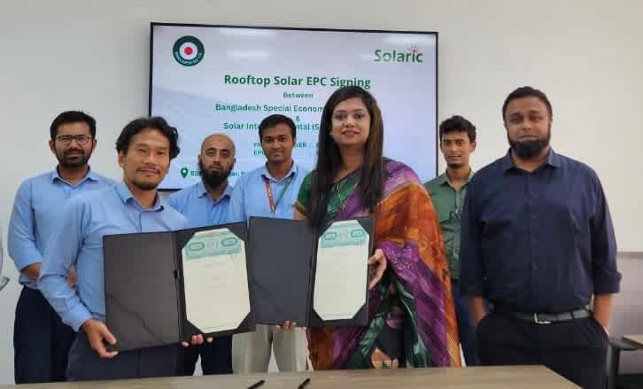Solaric Signed Rooftop Solar EPC With Bangladesh Special Economic Zone (BSEZ)