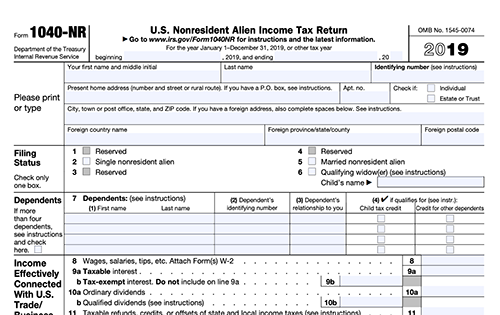 form-1040-nr capturedimage