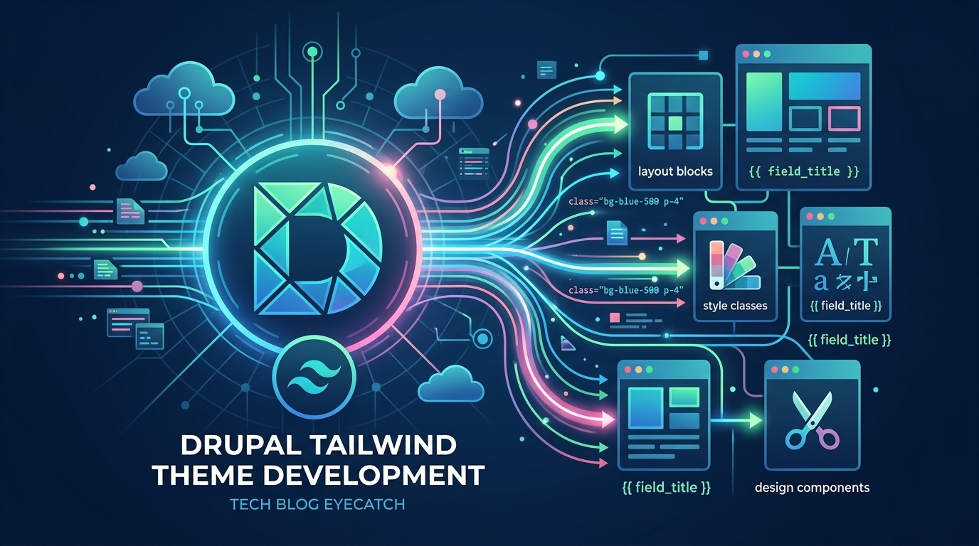 Eyecatch image for Drupal Tailwindテーマ開発