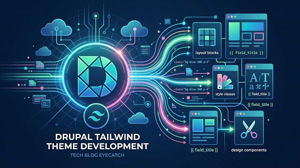 Eyecatch image for Drupal Tailwindテーマ開発