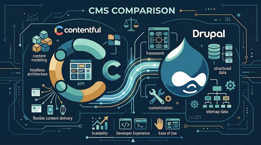 Eyecatch image for Contentful vs Drupal