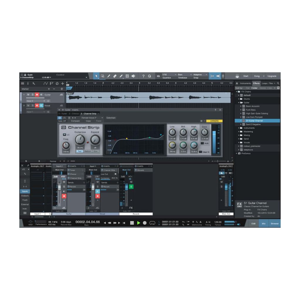 PreSonus Studio One Prime Digital Audio Workstation