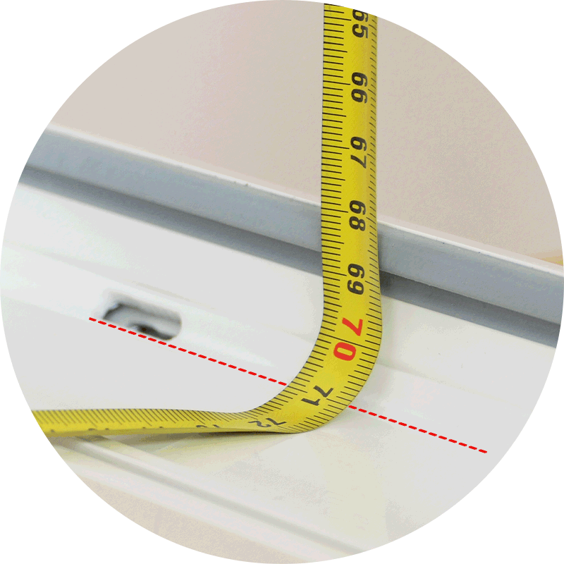 measure below
