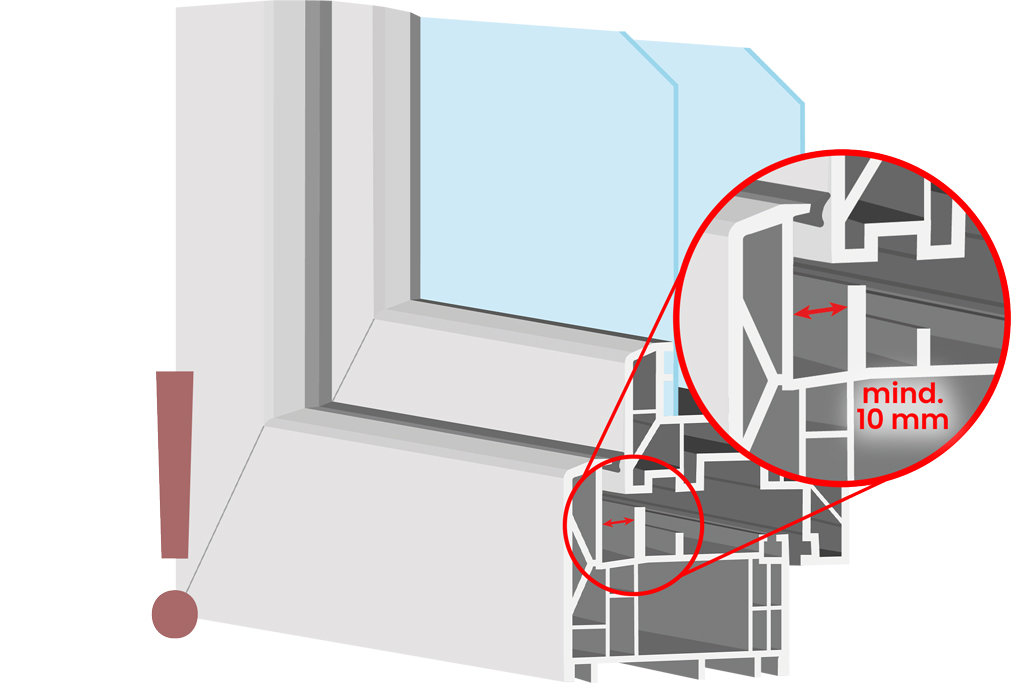 Fenster mit Mitteldichtung