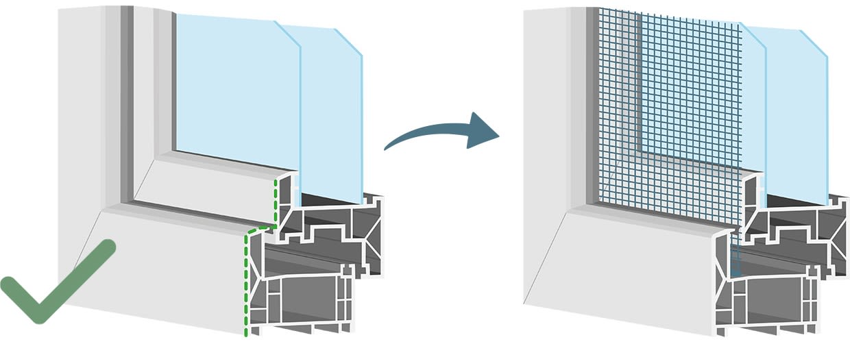 Cross-sectional image of a window