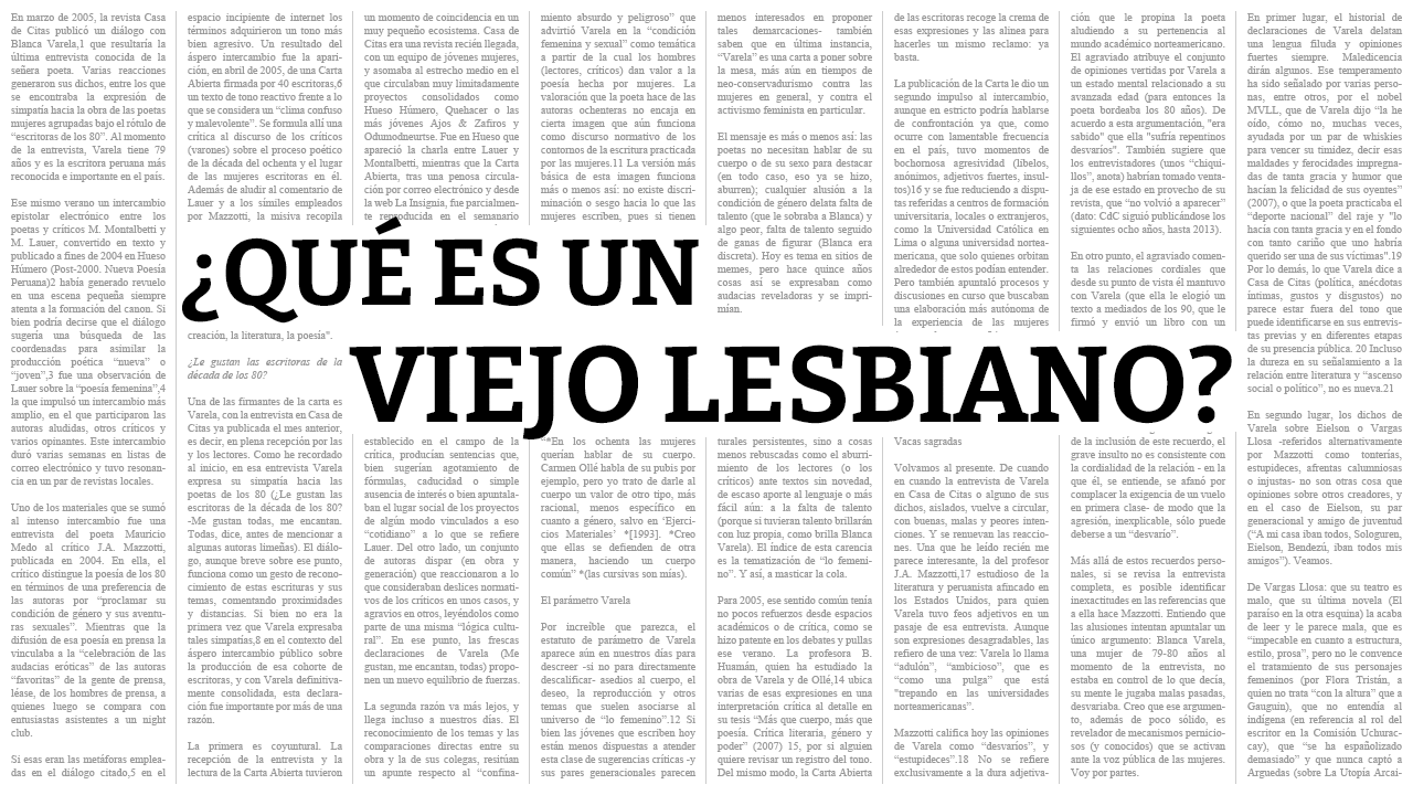 Qué es un viejo lesbiano? | La Periódica