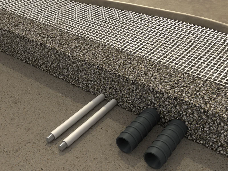 Aufbau von Ardex Stronglite Leichtestrich-System bestehend aus drei Komponenten